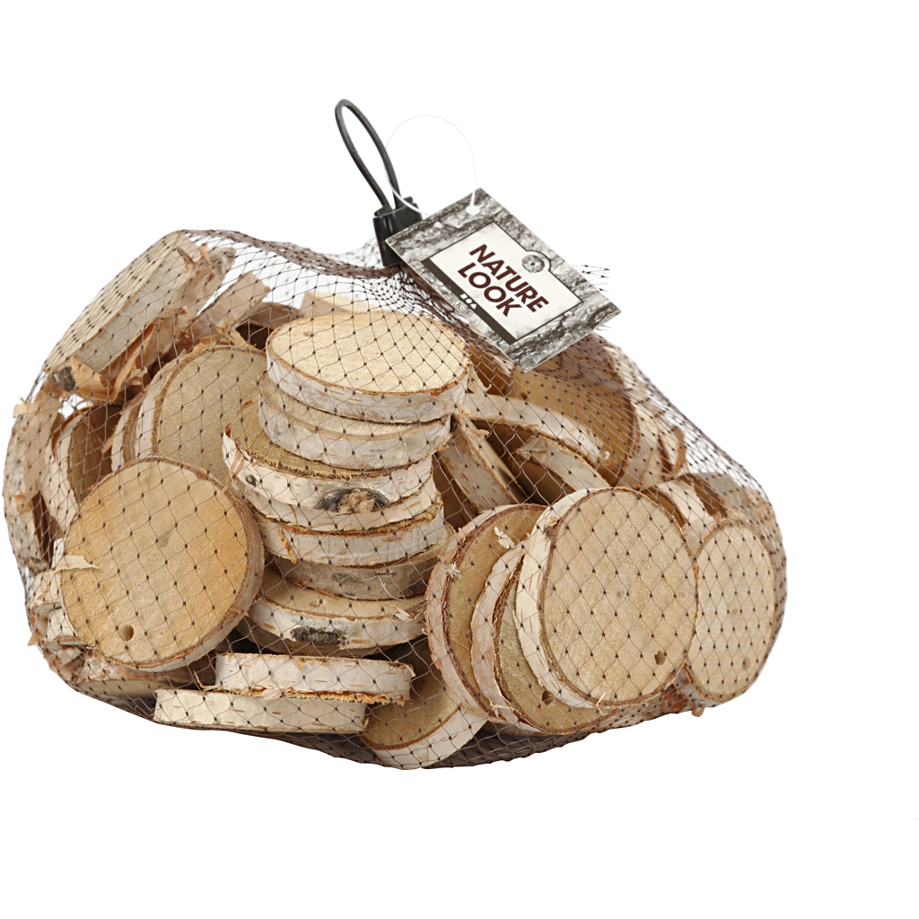 Treskiver Creativ Company med Hull Dia 35-45 mm Hullstr 4 mm Tykkelse 7 mm 500 g/1 Pk