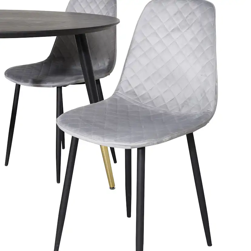 Spisegruppe Venture Home Dipp Ø115 cm med 4 Polar Stoler