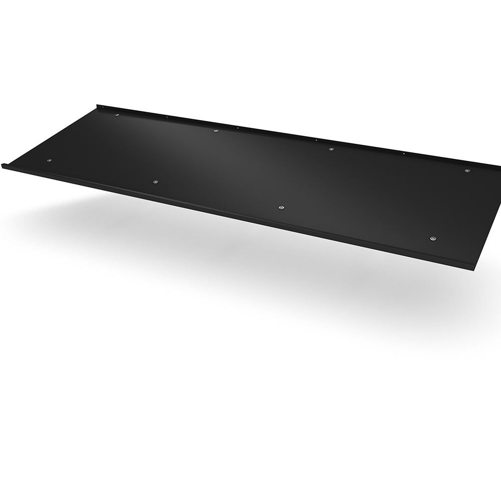 Console Bold Silver Small - Aluminium Black Bold Sølv Small, Svart Aluminium, BxH: 2500x250 mm D: 800 mm