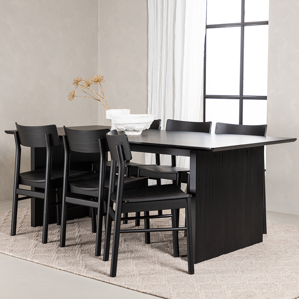 Spisegruppe Venture Home Vail med 6 Montros Stoler