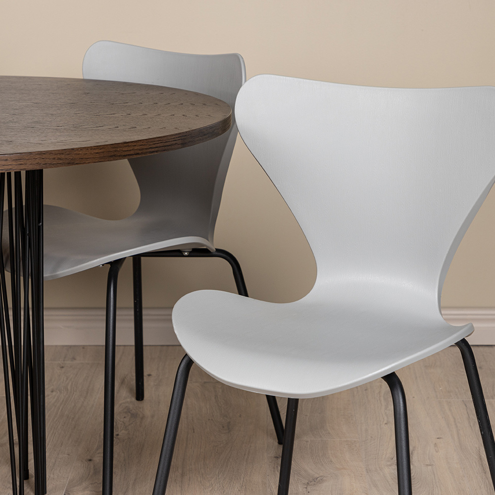 Spisegruppe furniture/fashion Stone med 4 Estes Stoler