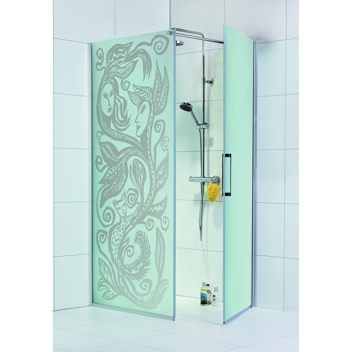 Dusjhjørne Noro Frost Concept Happy+Frostet Glass