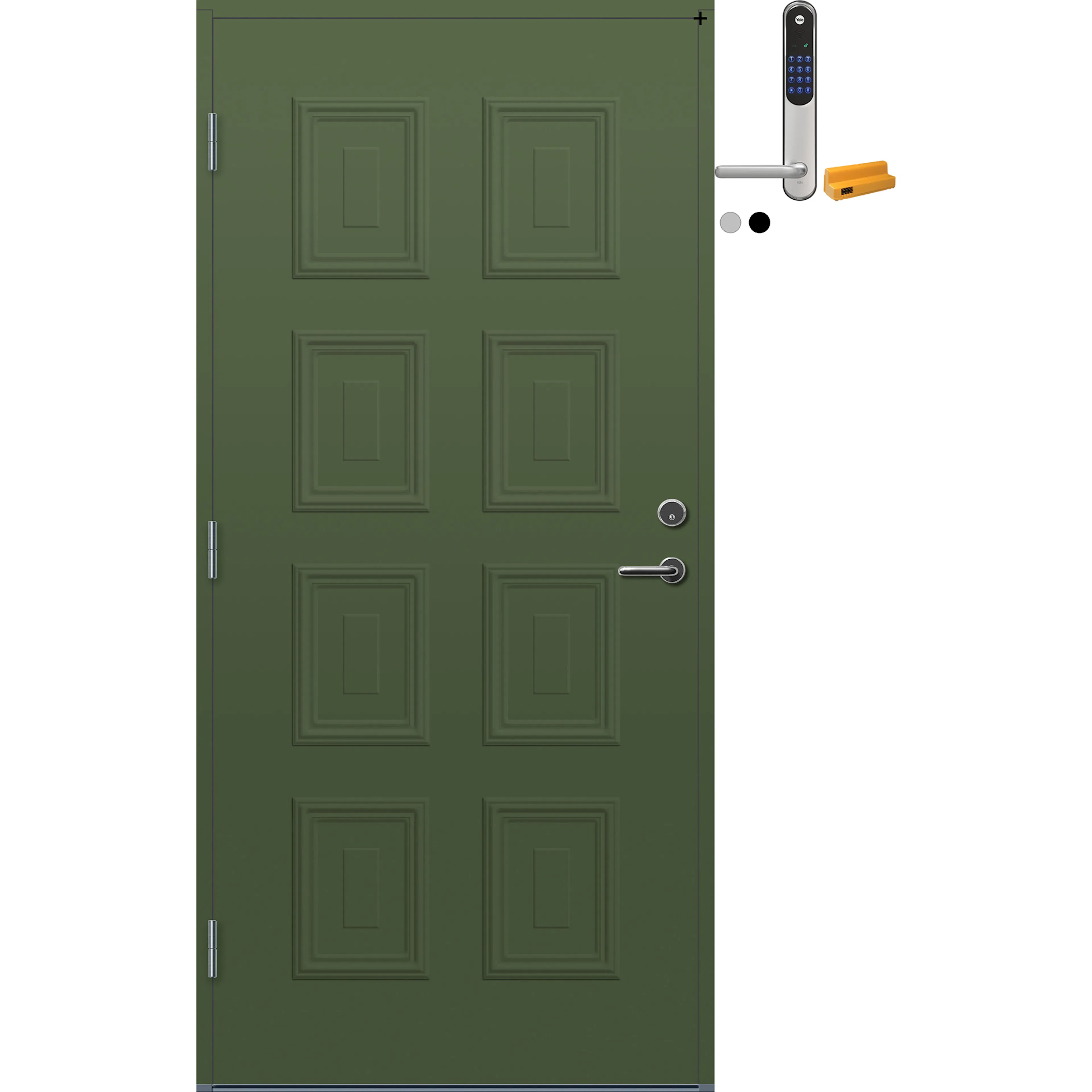 Ytterdør Bygg1 Fevik med Yale Doorman Classic Home