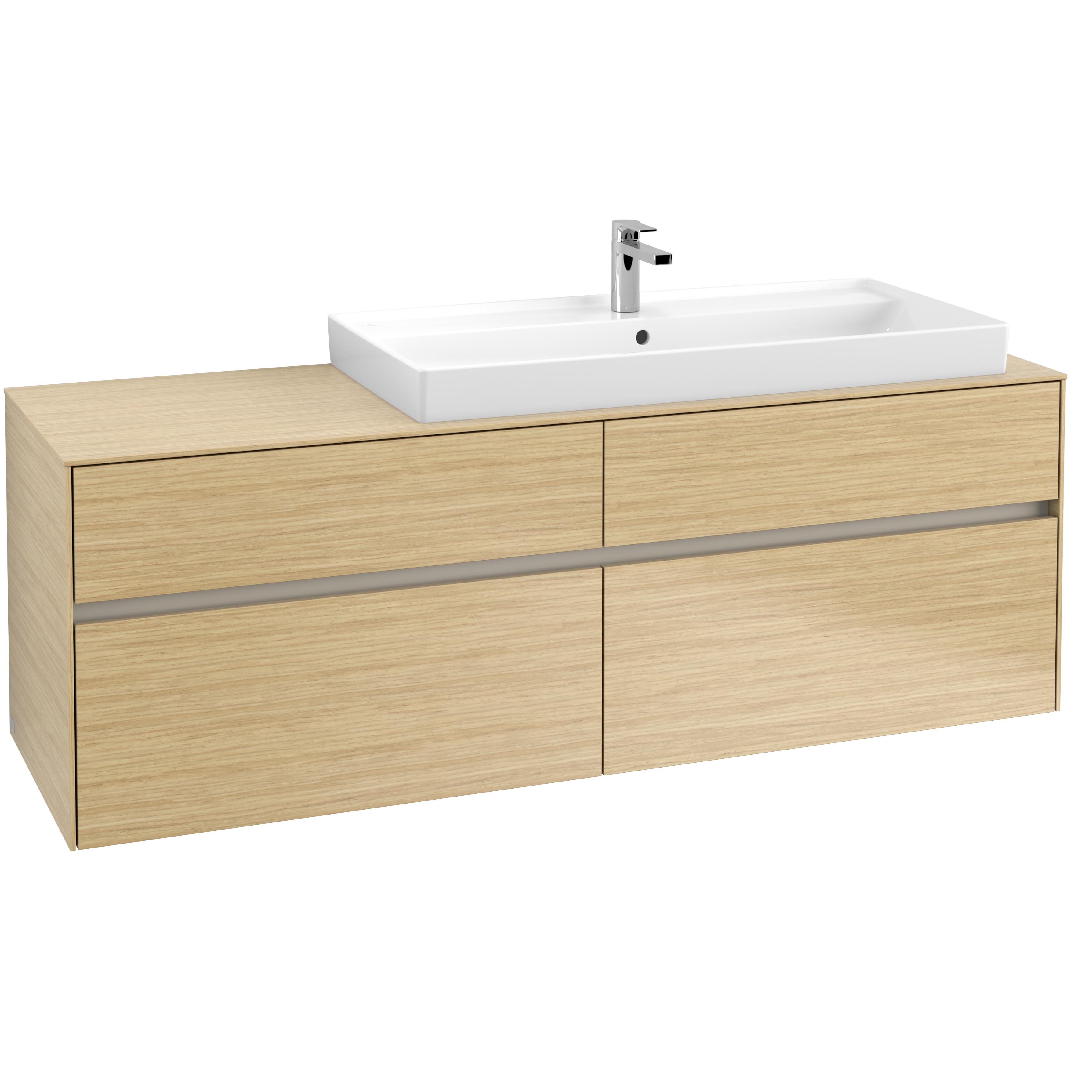 Tvättställsskåp Villeroy & Boch Collaro 160 cm med 4 Lådor för Ovanpåliggande Skåpstvättställ