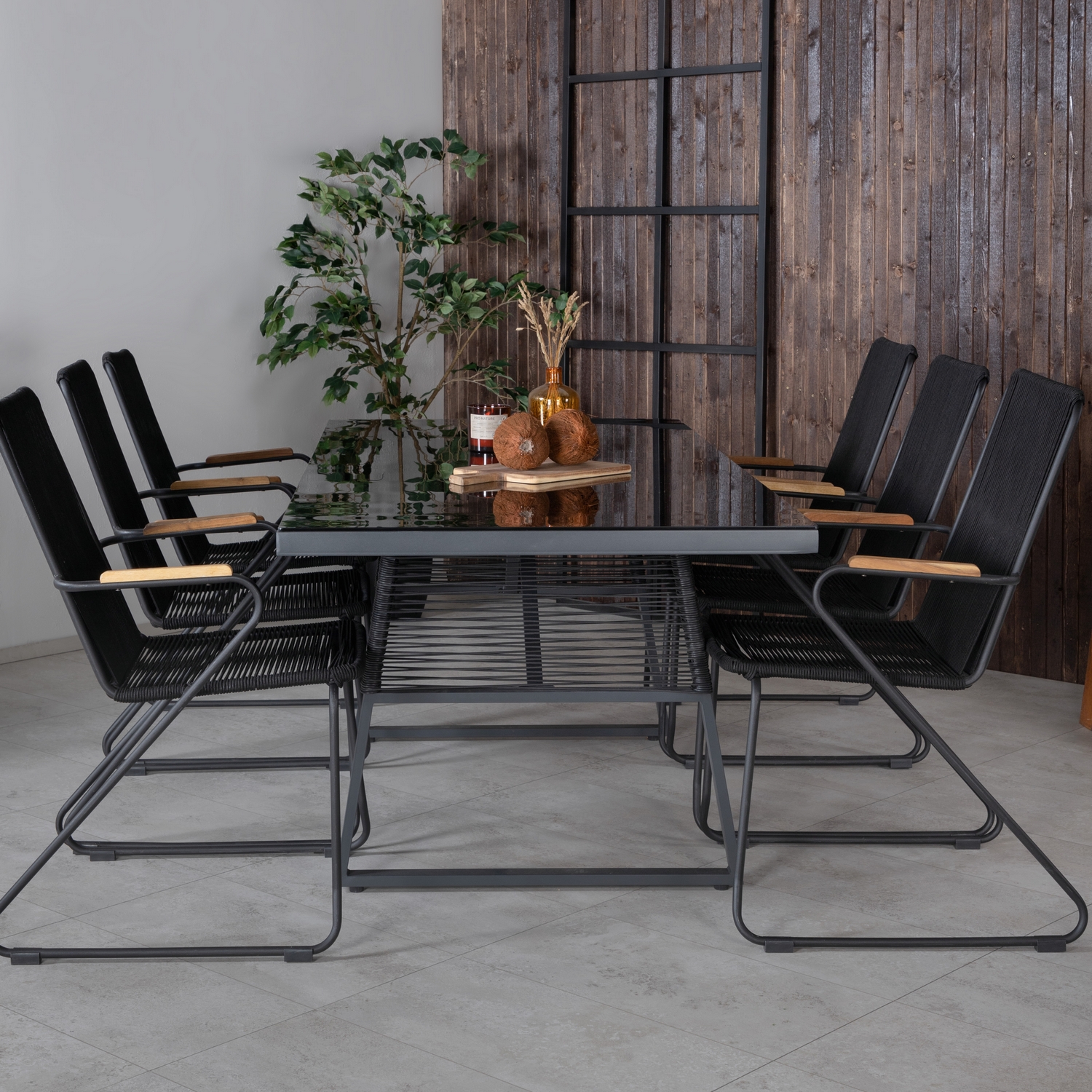 Spisegruppe Venture Home Douglas med 6 Berfin Spisestoler