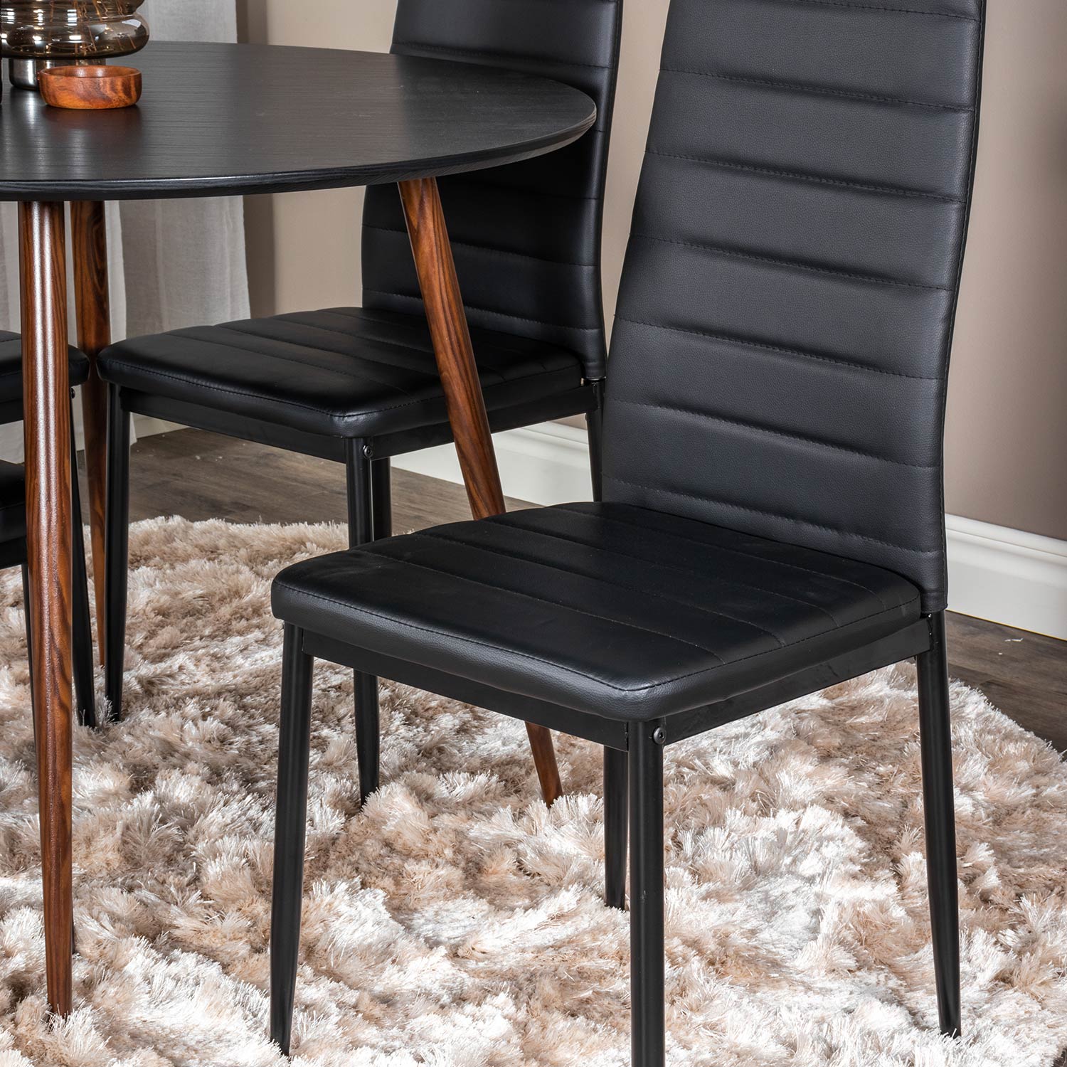 Spisegruppe Venture Home Plake med 4 Sly Stoler Rundt
