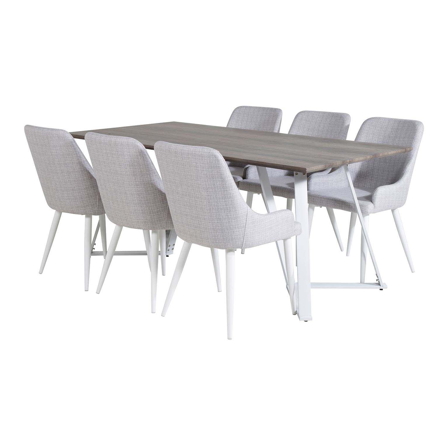 Spisegruppe Venture Home Madde med 6 Plake Stoler