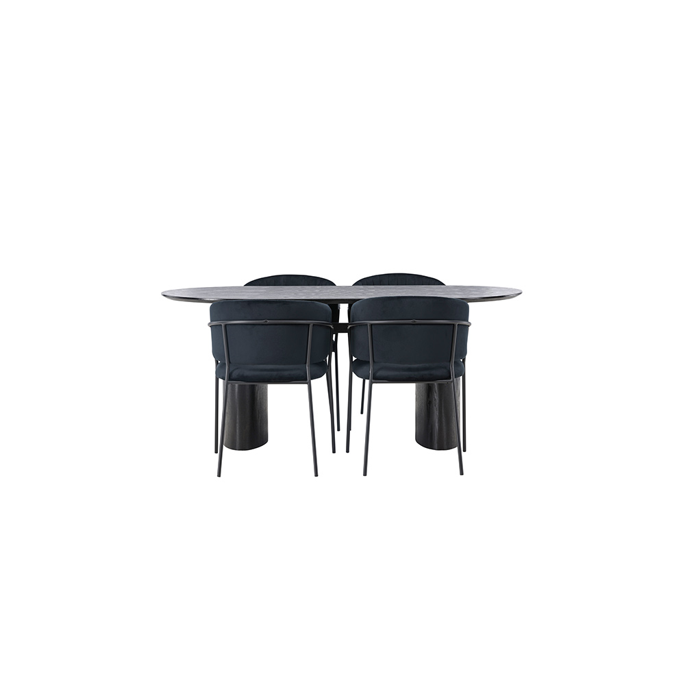 Spisegruppe Venture Home Isolde med 4 stk Selma Stoler