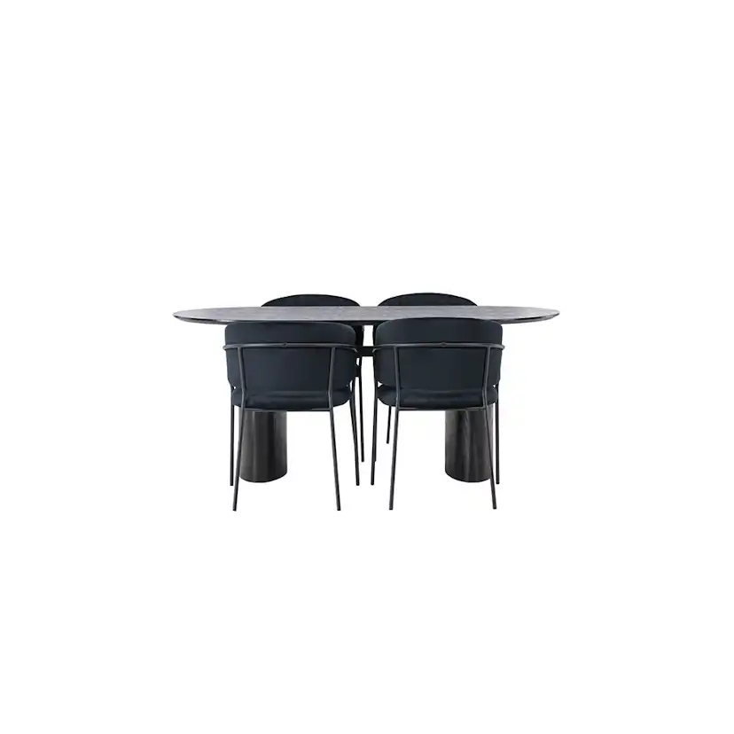 Spisegruppe Venture Home Isolde med 4 stk Selma Stoler
