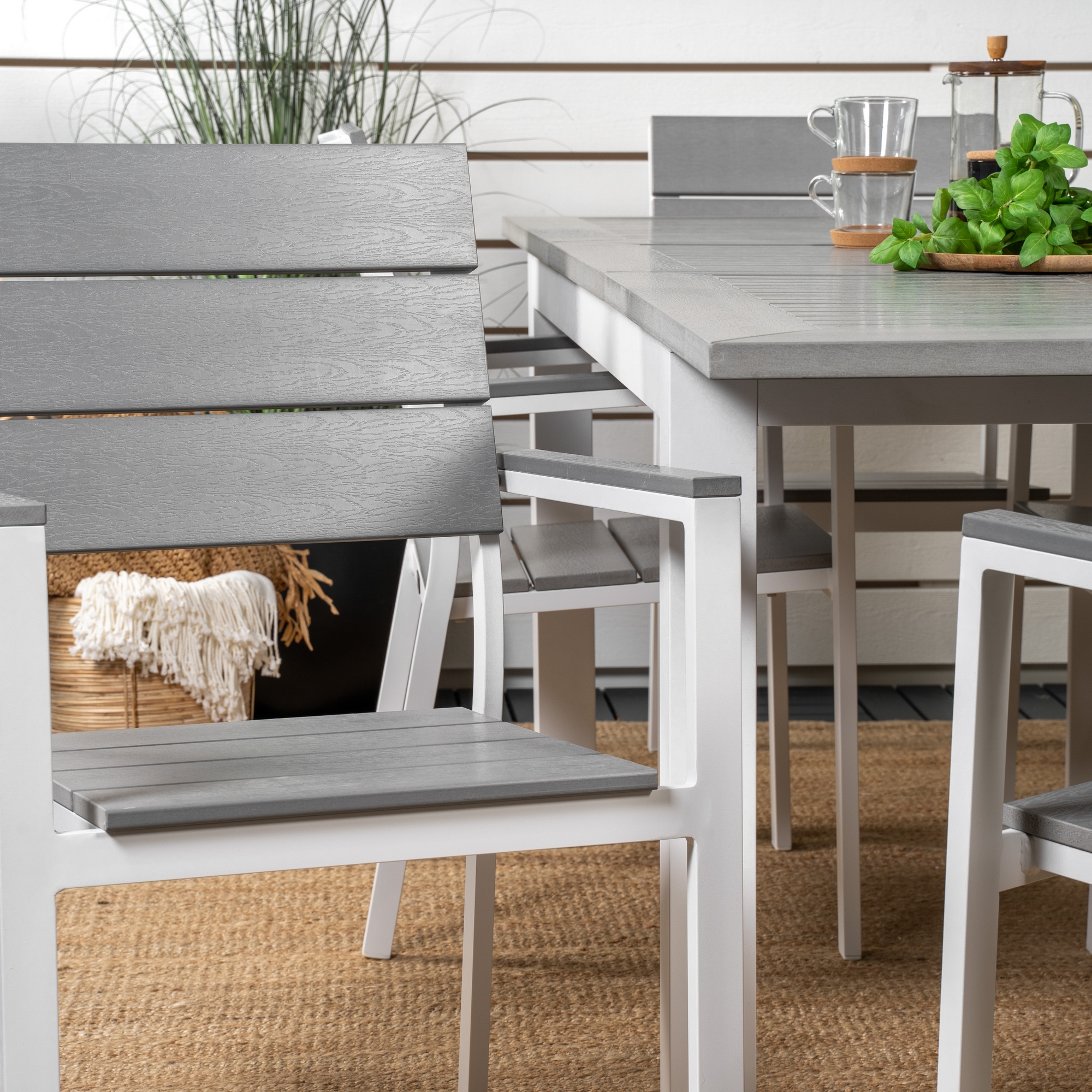 Spisegruppe Venture Home Aleyna 152/210 med 6 Lova Spisestoler