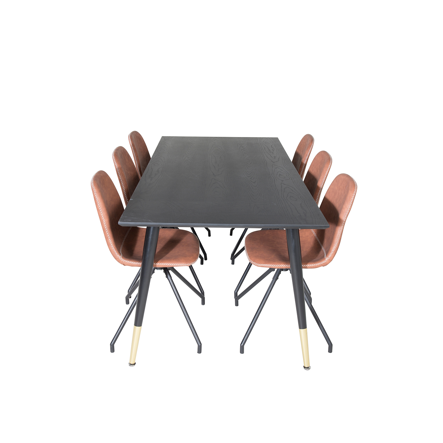 Spisegruppe Venture Home Dipp med 6 Polar Snurr Stoler