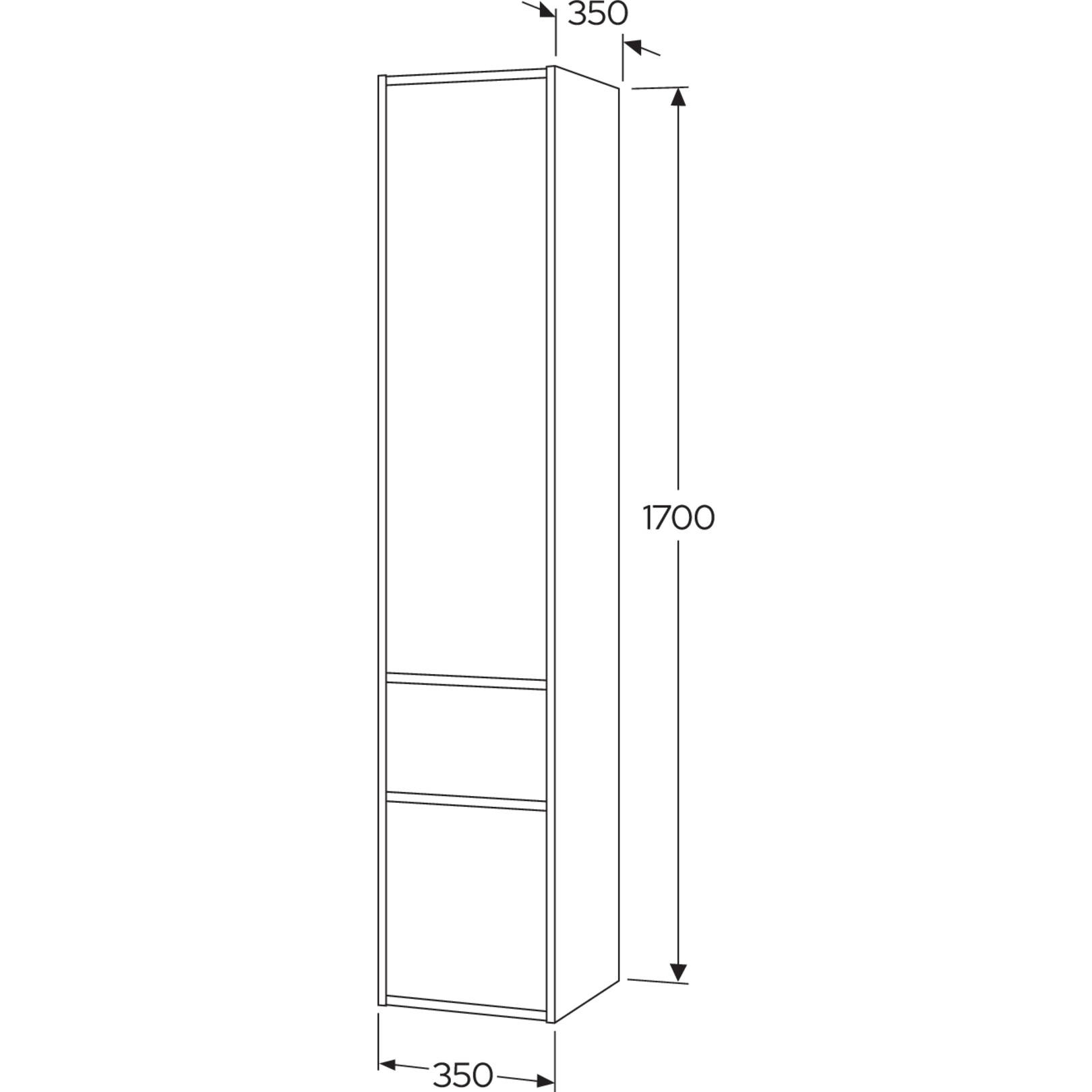 Högskåp Gustavsberg Ducentic 35 cm med 1 Låda