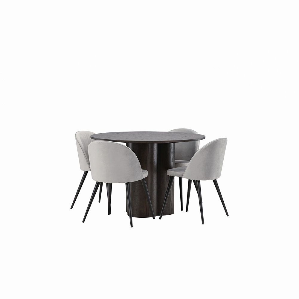 Spisegruppe Venture Home Olivia med 4 Velvet Stoler