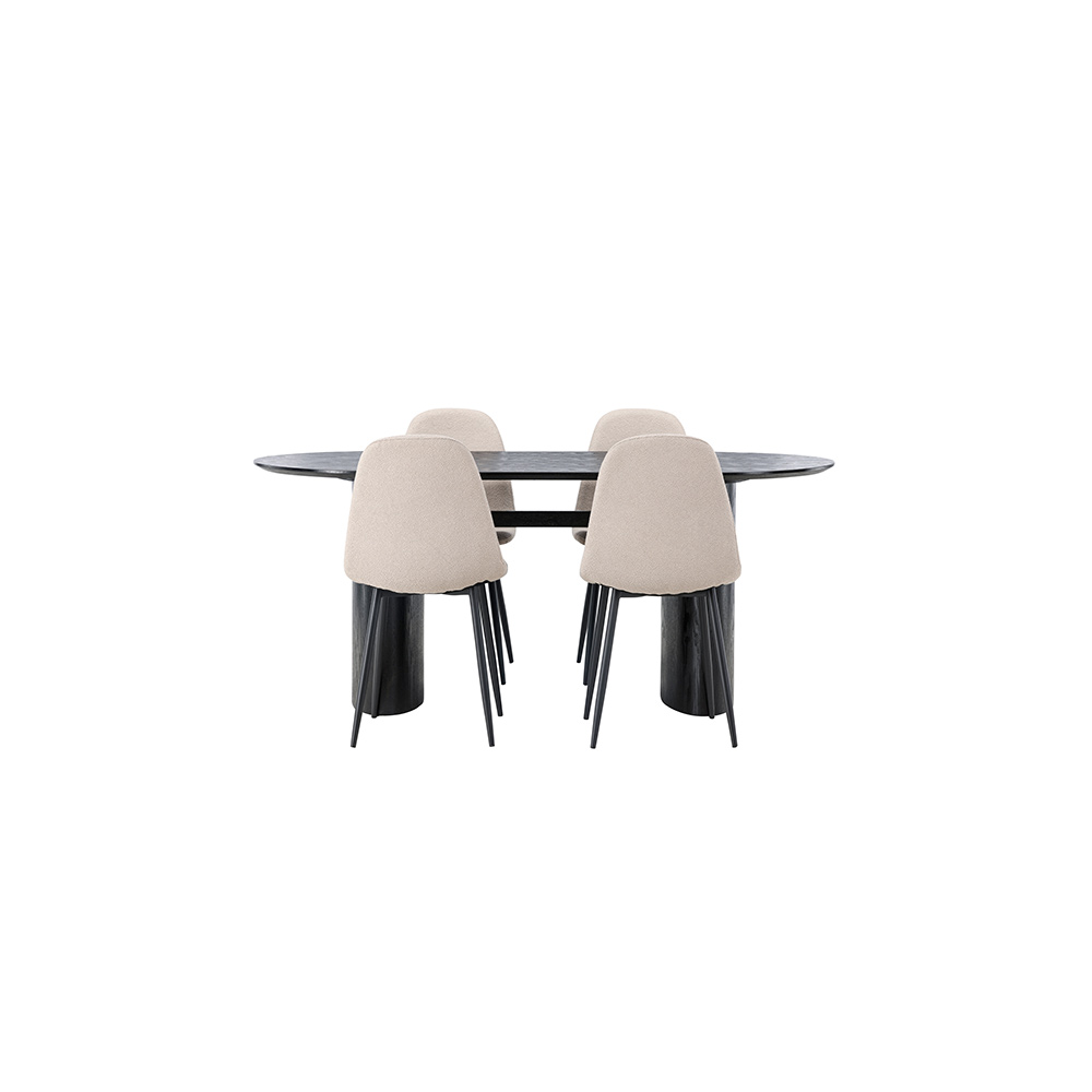 Spisegruppe Venture Home Isolde med 4 stk Polar Stoler