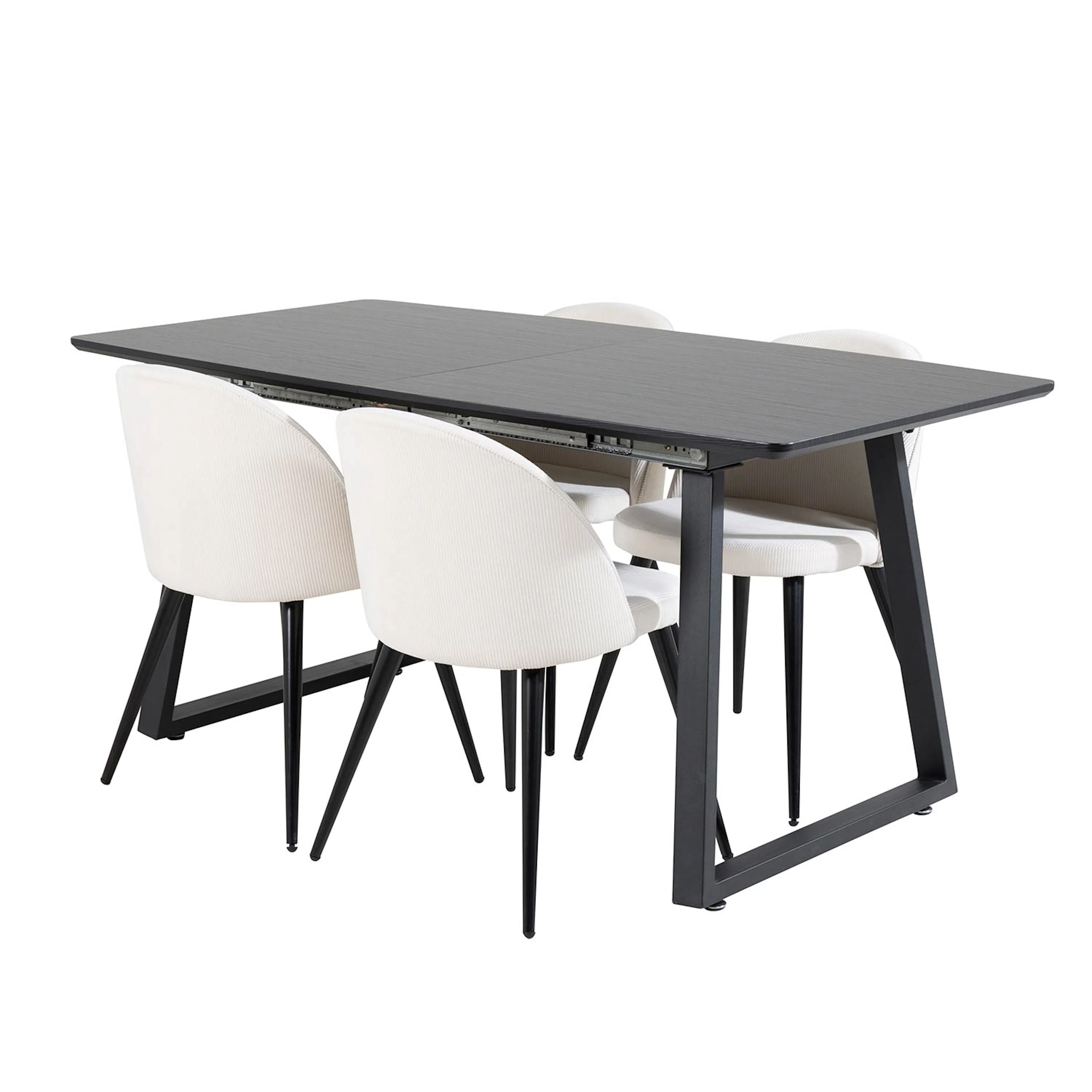 Spisegruppe Venture Home Ina med 4 Valentina Stoler Manchester