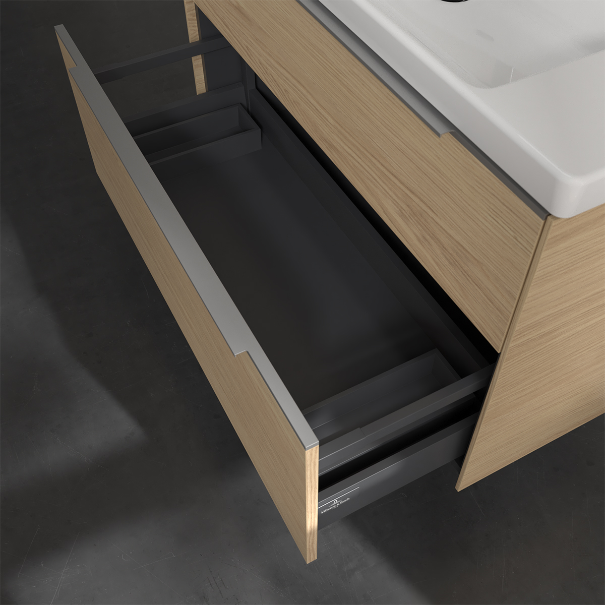 Tvättställsskåp Villeroy & Boch Subway 3.0 med 2 Lådor