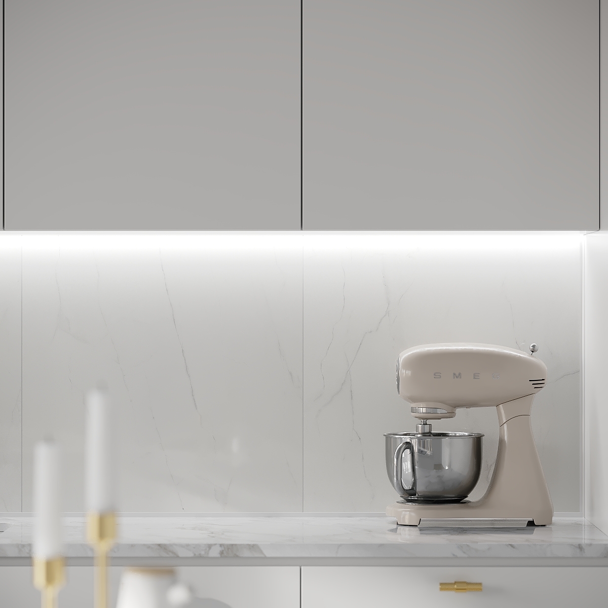Kitchen Board Fibo 3487-KM10 HG Bright Marble