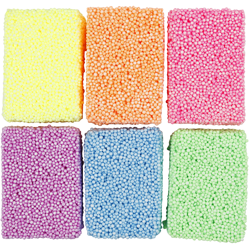 Modelleringsmasse Creativ Company Soft Foam Ass Farger 6x10 g/1 Pk