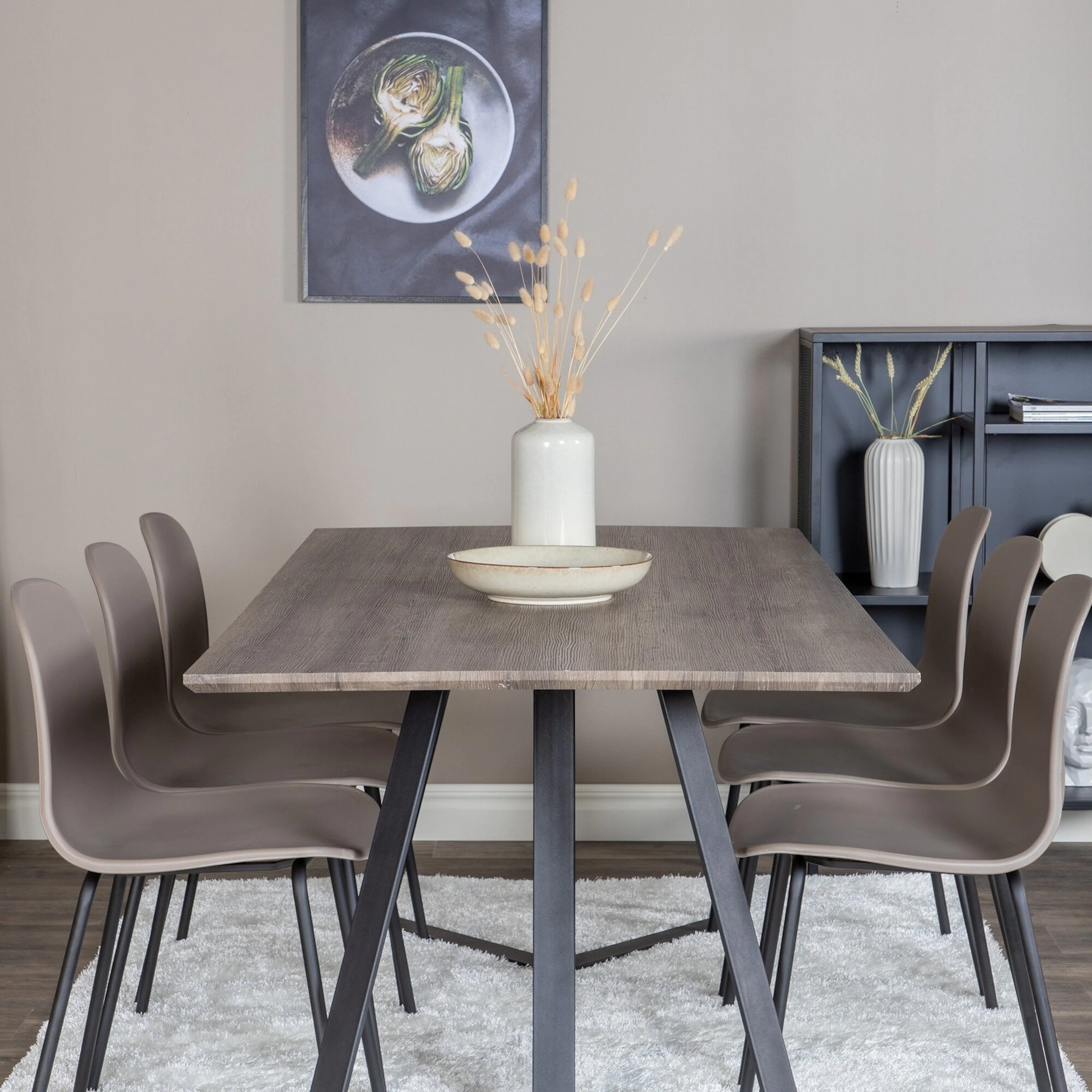 Spisegruppe Venture Home Madde med 6 Ardi Stoler