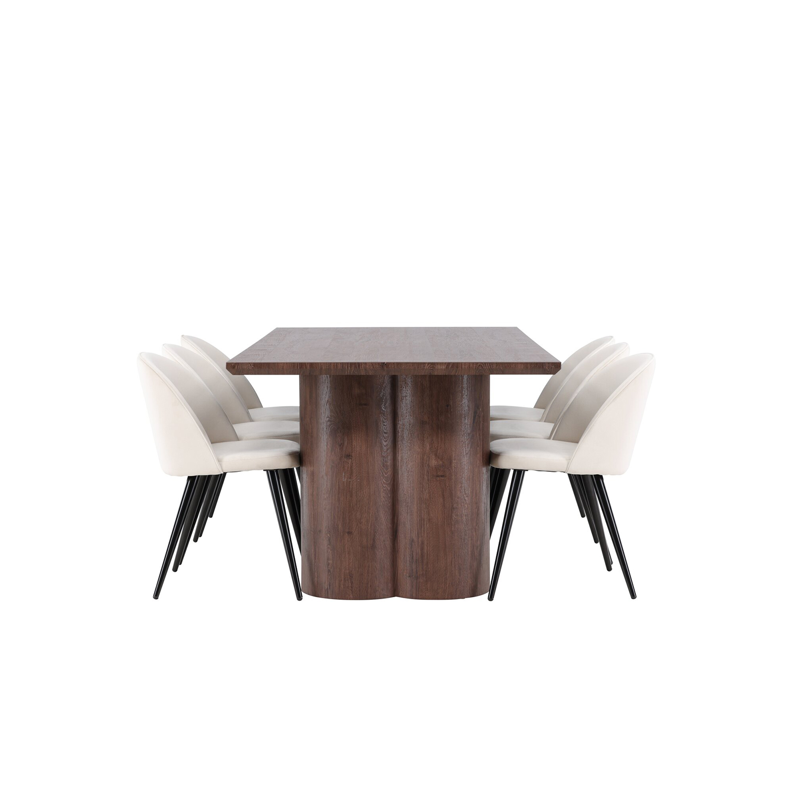 Spisegruppe Venture Home Olivia 210 med 6 stk Velvet Stoler