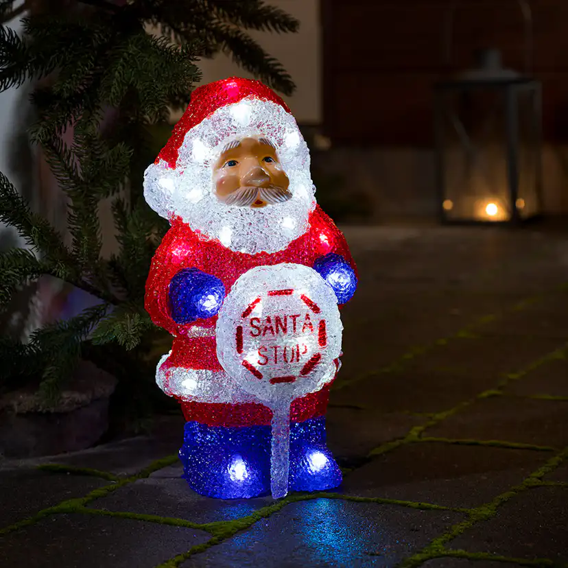 Dekorasjonsbelysning Gnosjö Konstsmide Nisse+skilt
