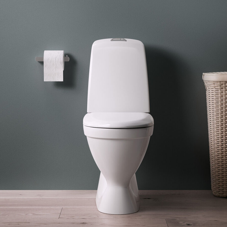 Toalettstol Gustavsberg Nautic 1500 C+ Limning Hygienic Flush Slim-Seat