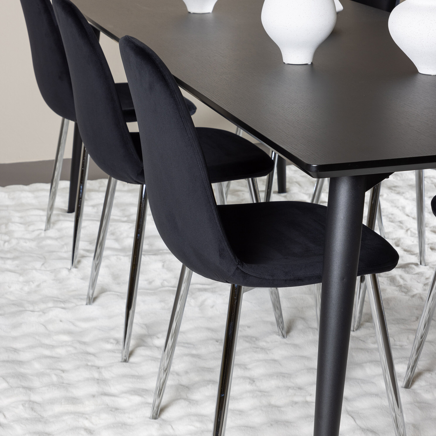 Spisegruppe Venture Home Ellis 230 med 6 stk Polar Stoler Fløyel