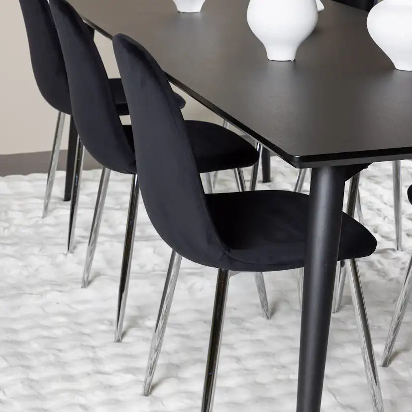 Spisegruppe Venture Home Ellis 230 med 6 stk Polar Stoler Fløyel