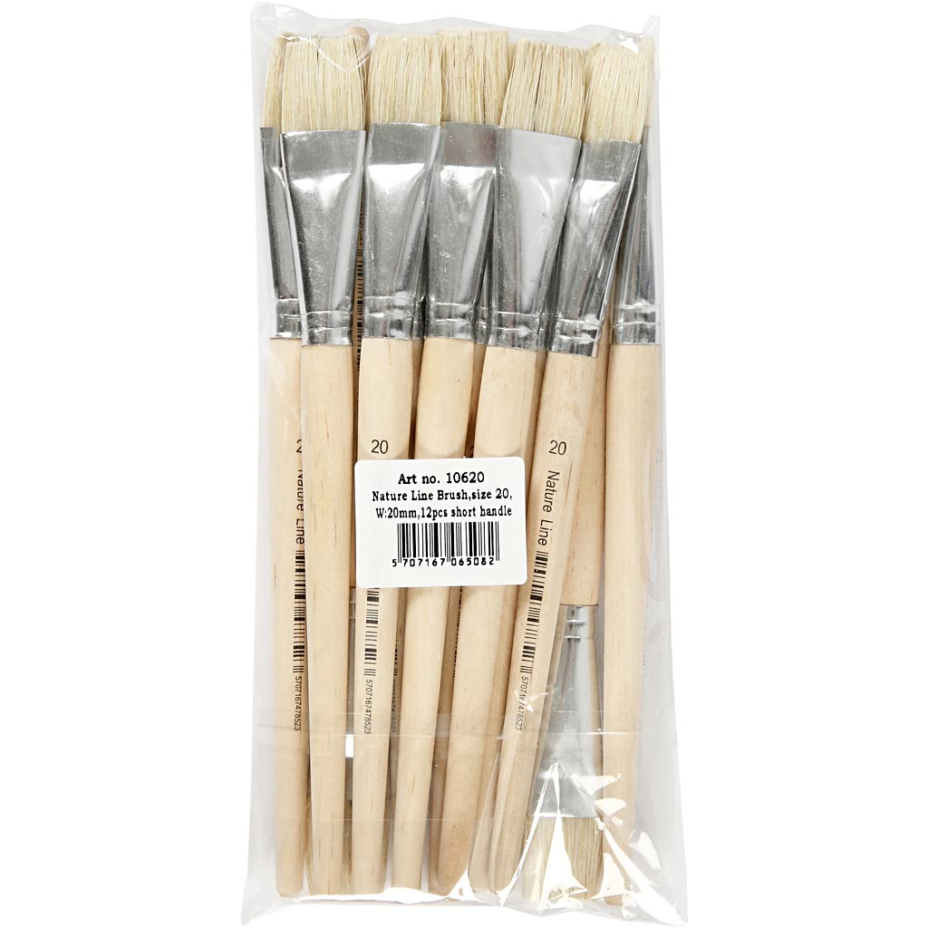 Pensler Creativ Company Natur Line Nr 20 Korte Skaft 12 Stk/1 Pk