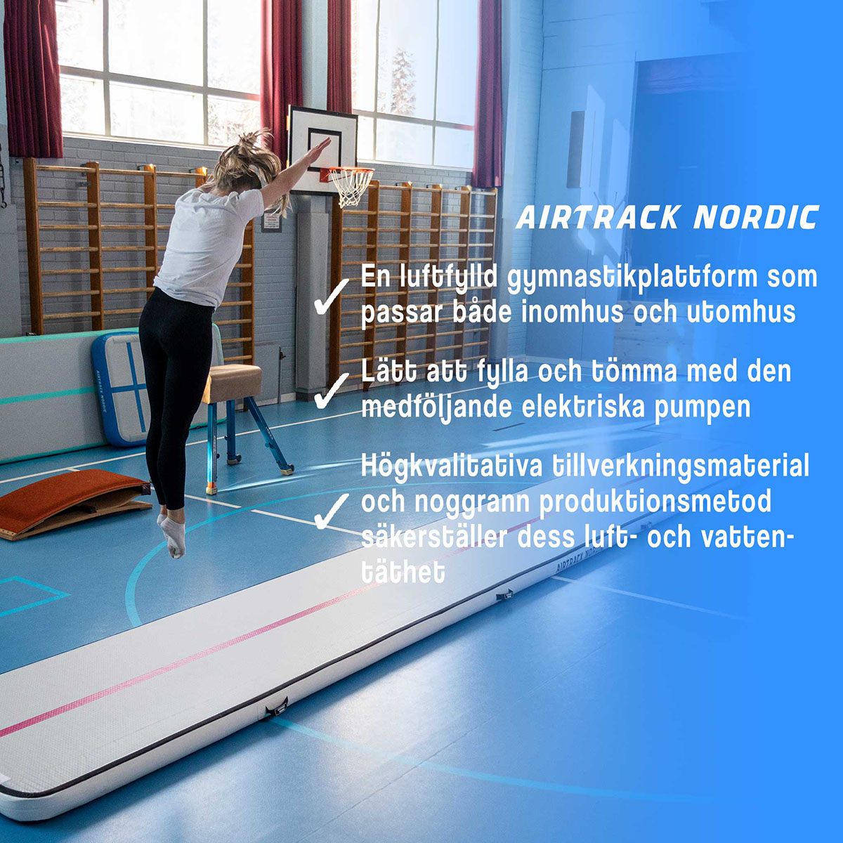 AirTrack Nordic Home Special Edition Luftvoltbana Grønn 400 cm