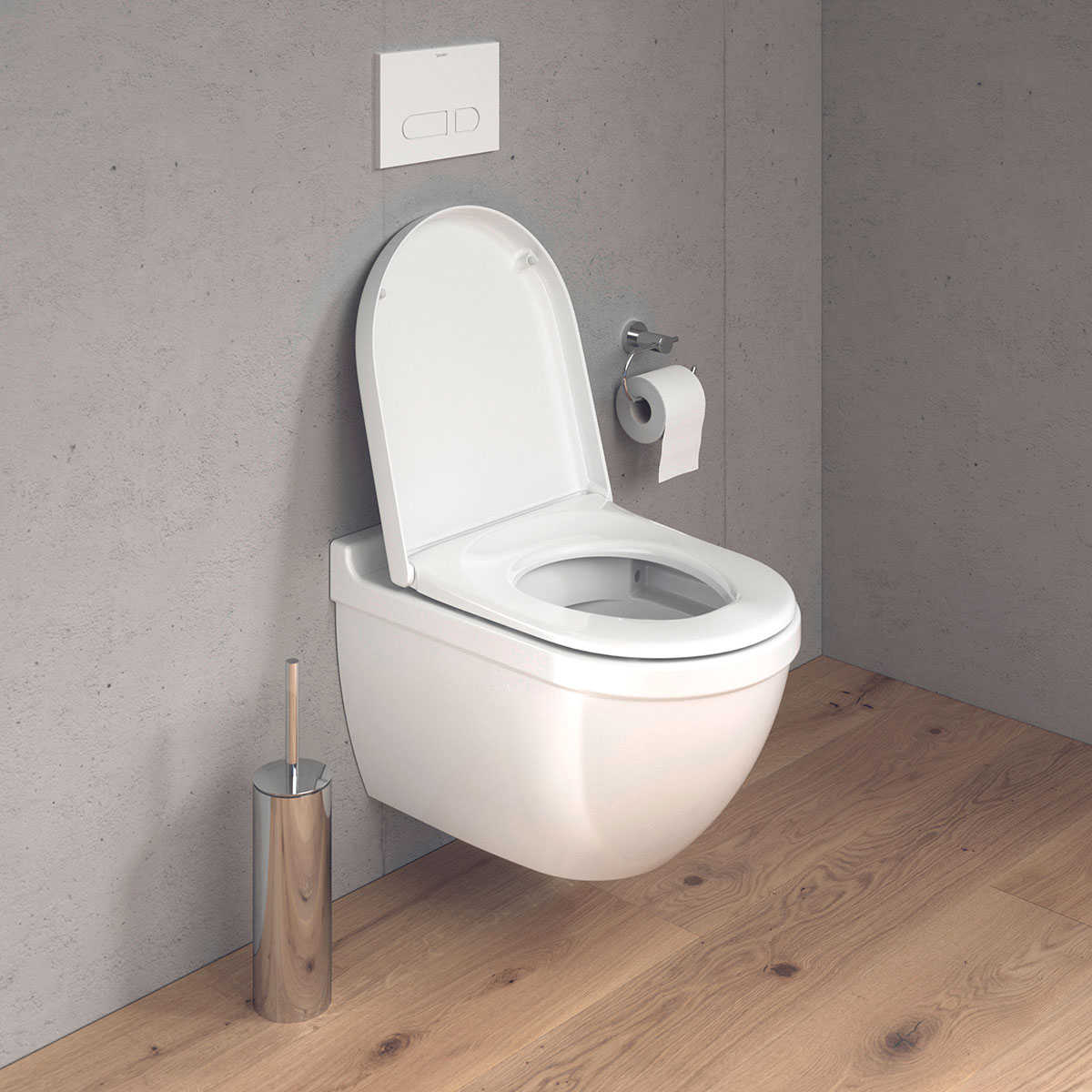 Vegghengt Toalett Duravit Starck 3 Rimless med Toalettsete
