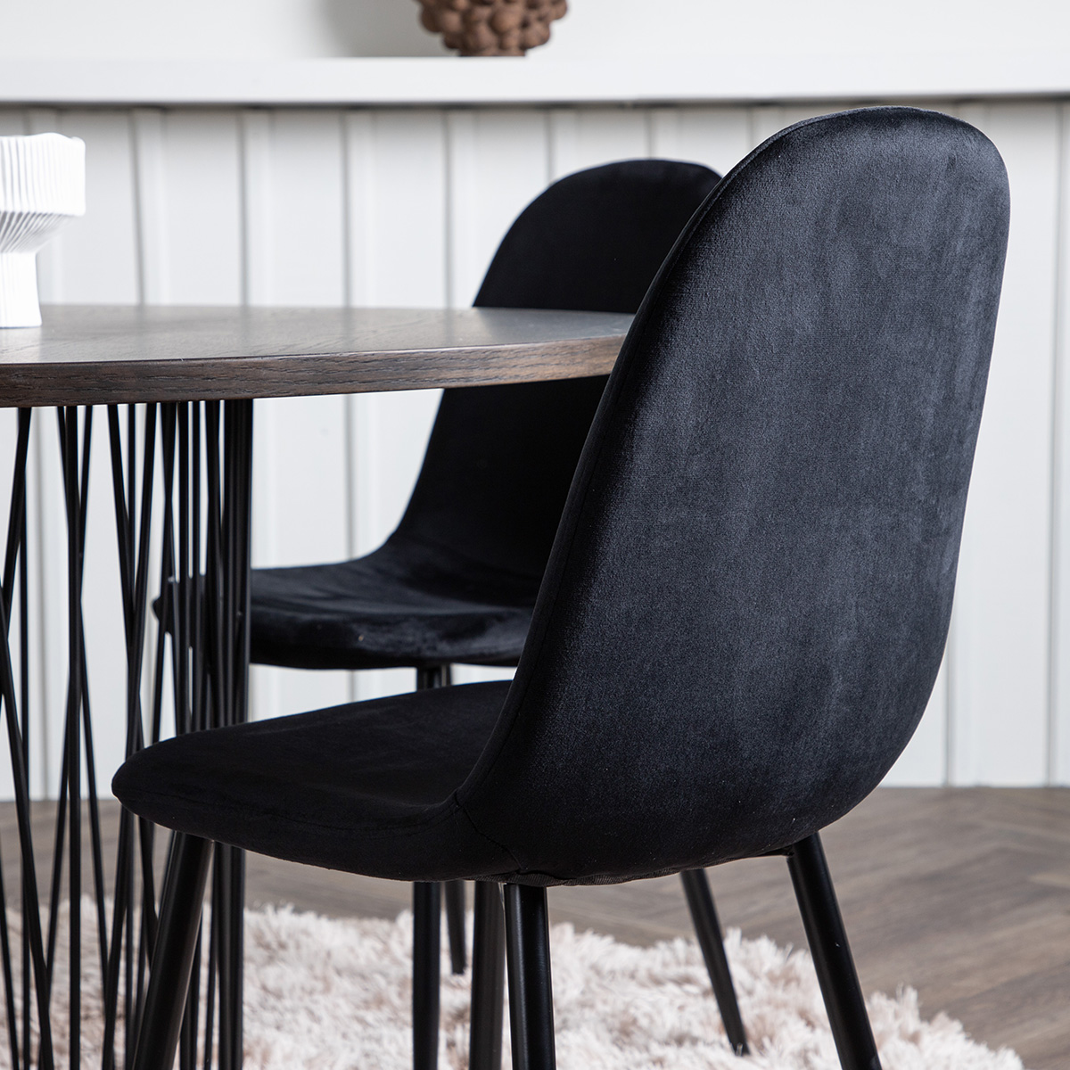 Spisegruppe Venture Home Stone med 4 Polar Stoler Fløyel