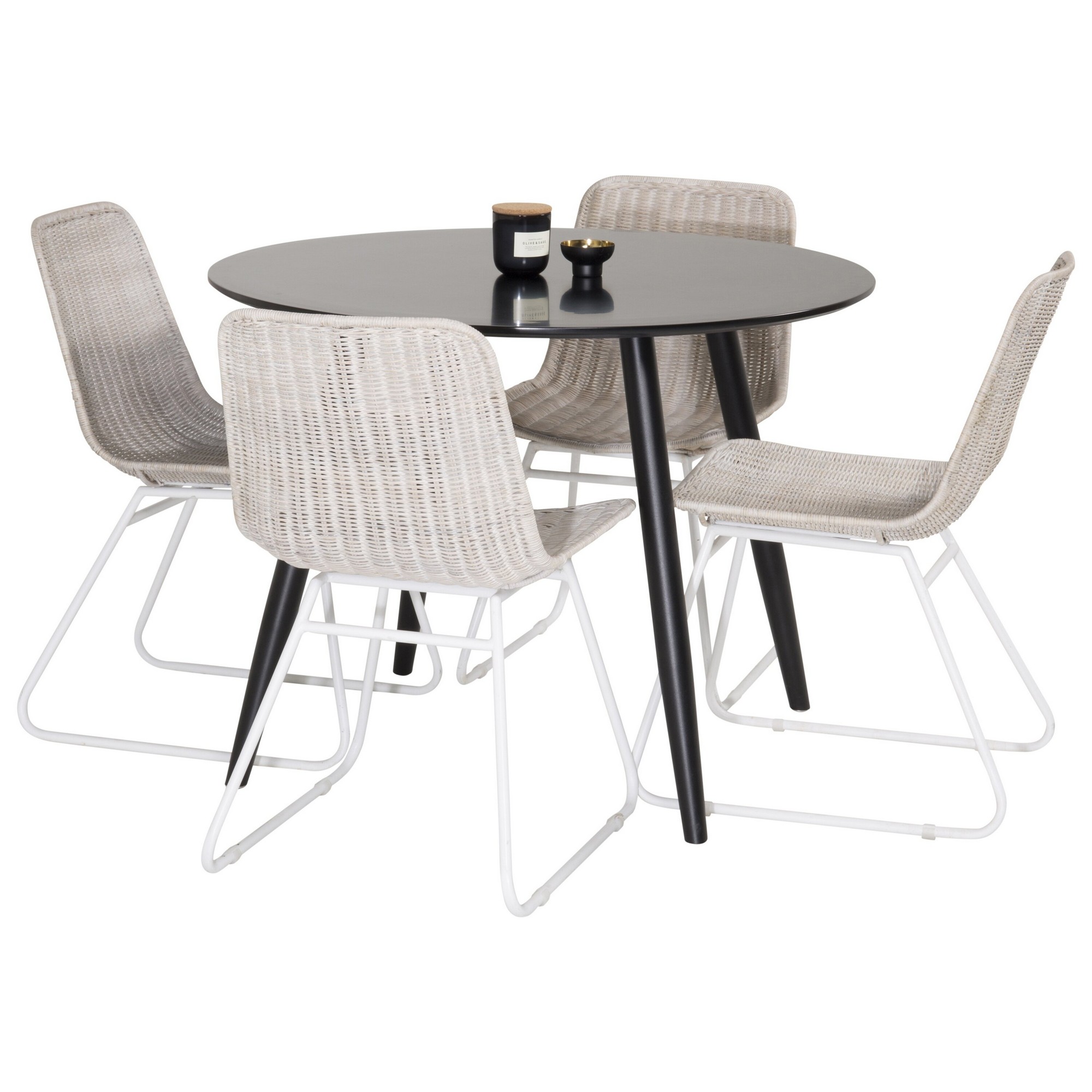 Spisegruppe Venture Home Plaza med 4stk Cirebon Stoler