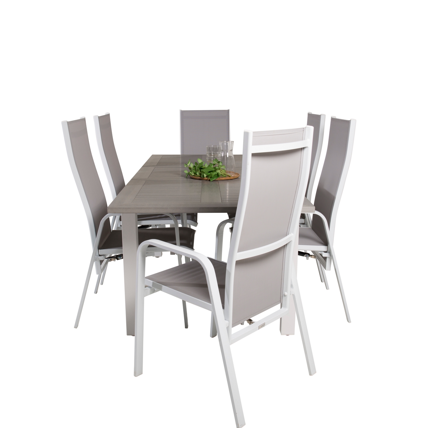Spisegruppe Venture Home Aleyna 152/210 med 6 Copacabana Stoler