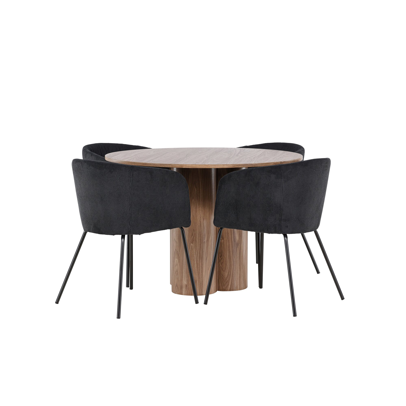 Spisegruppe Venture Home Olivia Ø110 med 4 stk Berit Stoler