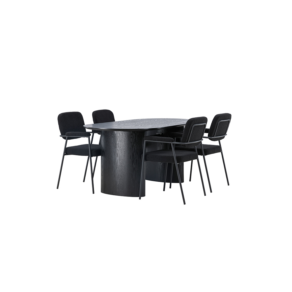 Spisegruppe Venture Home Isolde med 4 stk Yesterday Stoler