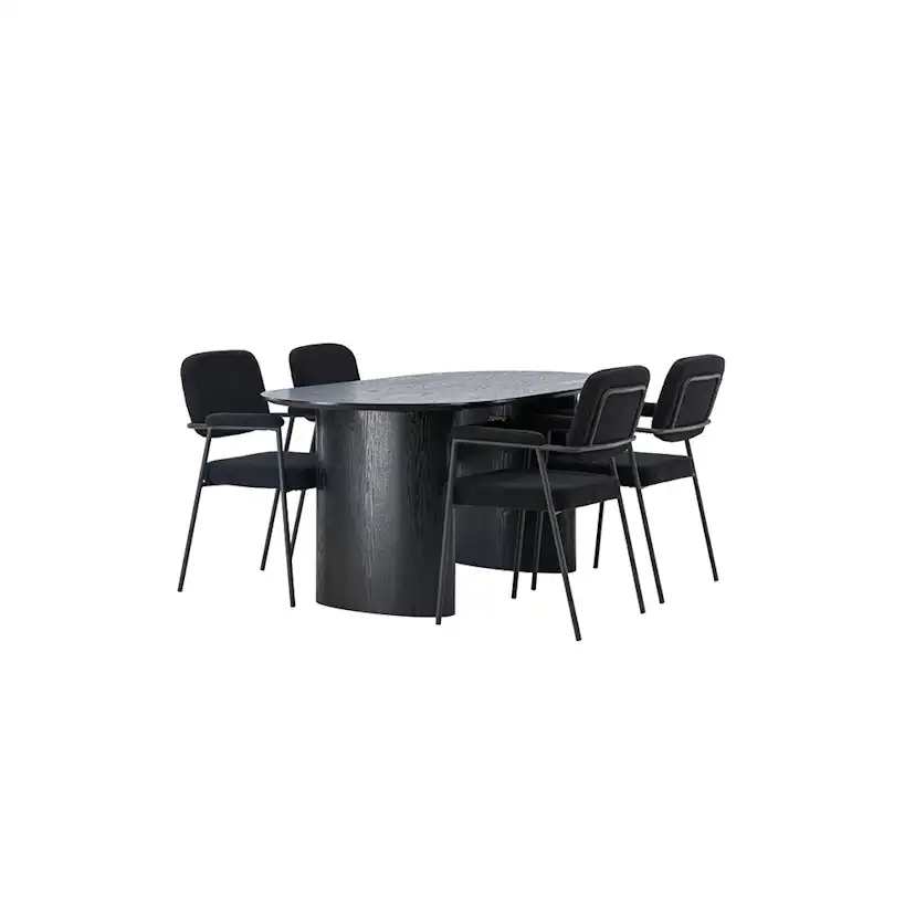 Spisegruppe Venture Home Isolde med 4 stk Yesterday Stoler