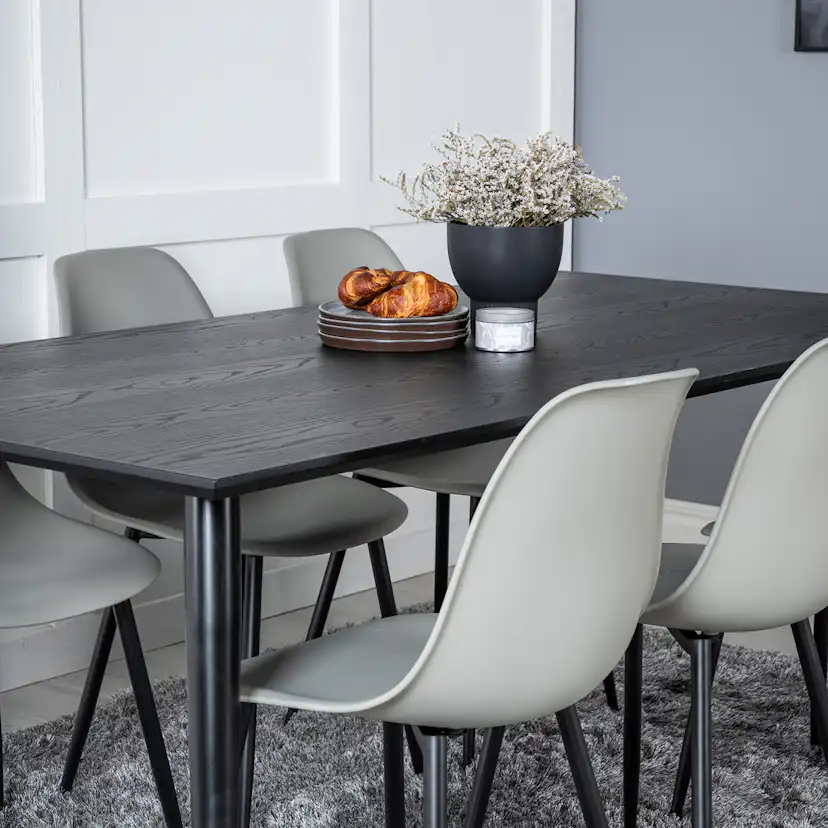 Spisegruppe Venture Home Dipp med 6 Polar Plast Stoler