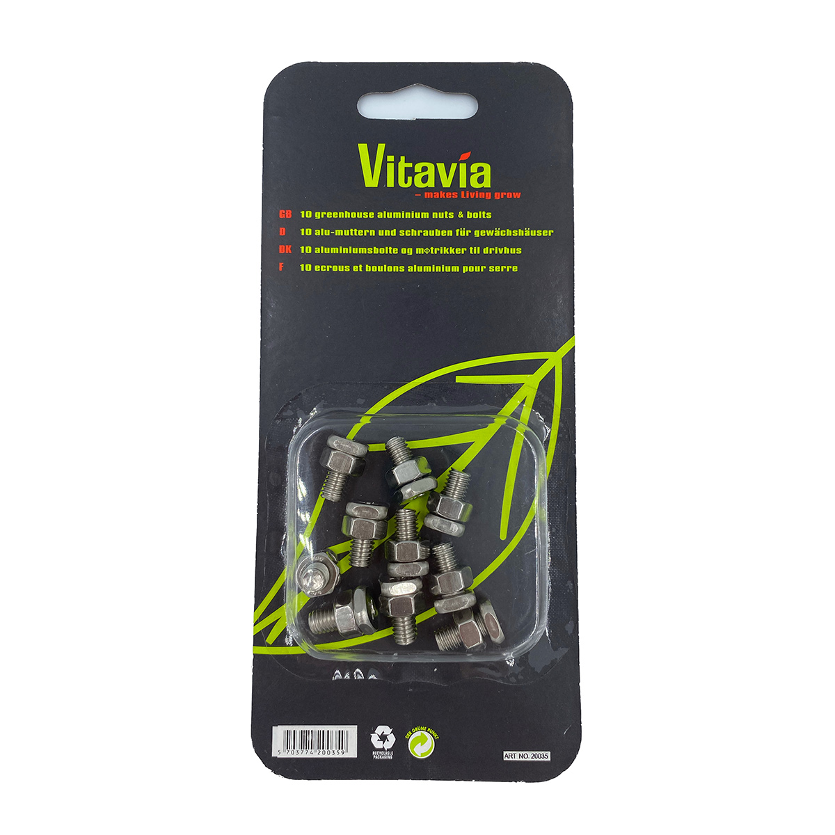Bolt og Mutter Vitavia Rustfritt 10 stk