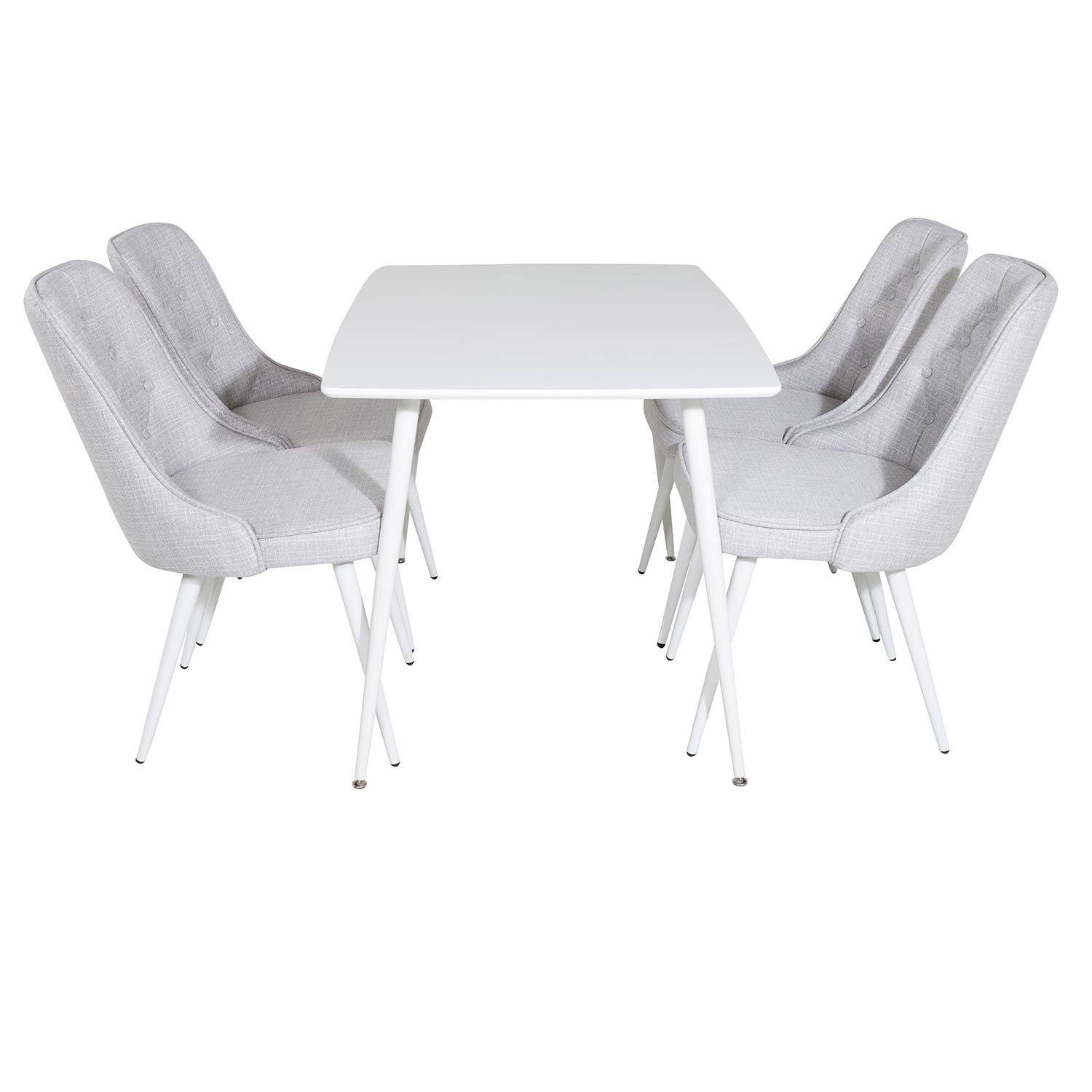 Spisegruppe Venture Home Pobbie med 4 Vera Stoler Polyester