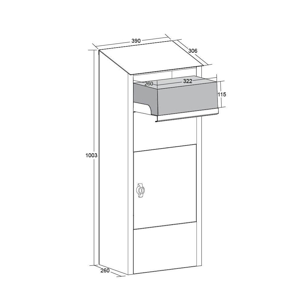 Pakkepostkasse Habo 9443B