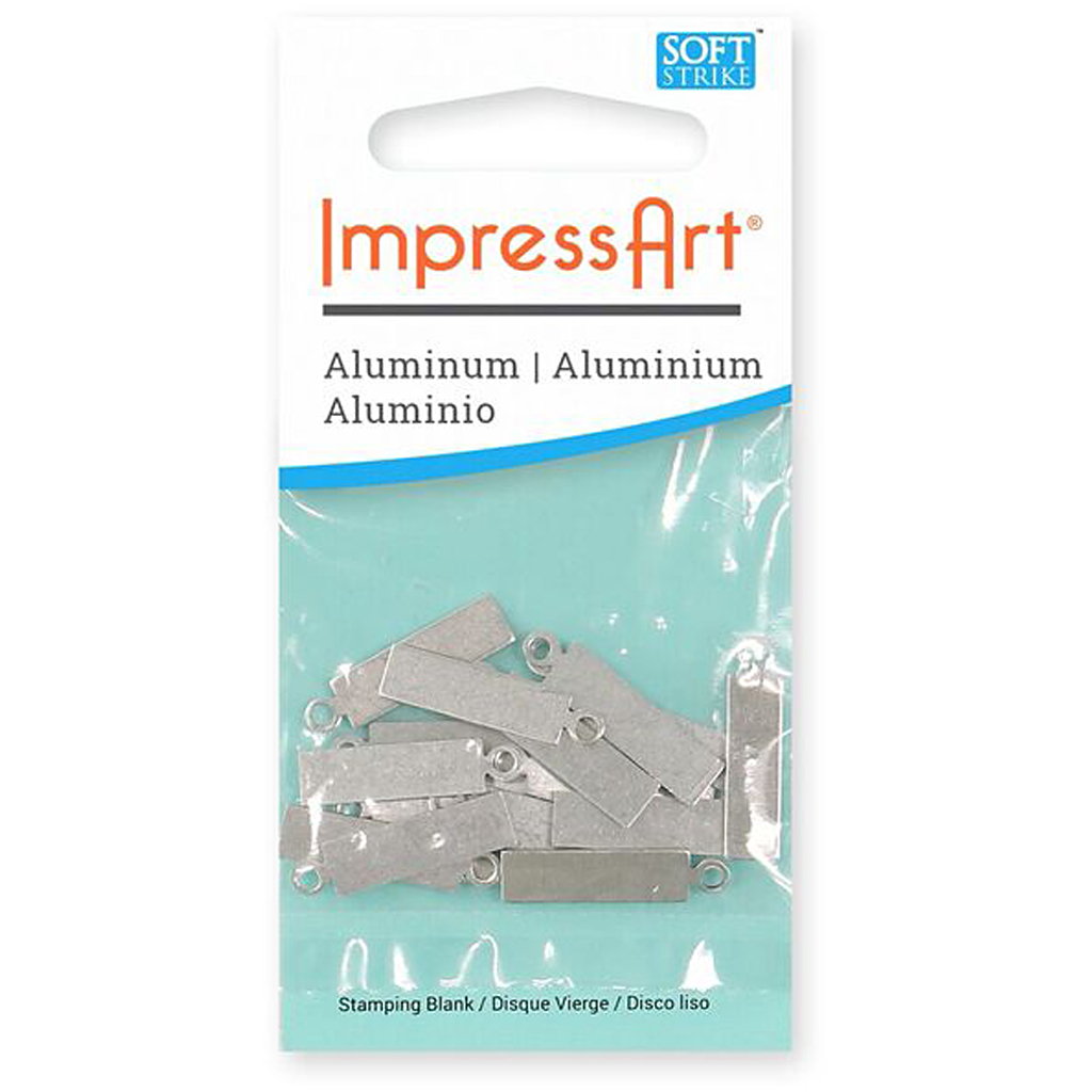 Tag Creativ Company Aluminium Rektangel 20X5 mm Hullstr 1,9 mm Tykkelse 1,3 mm 20 Stk/1 Pk