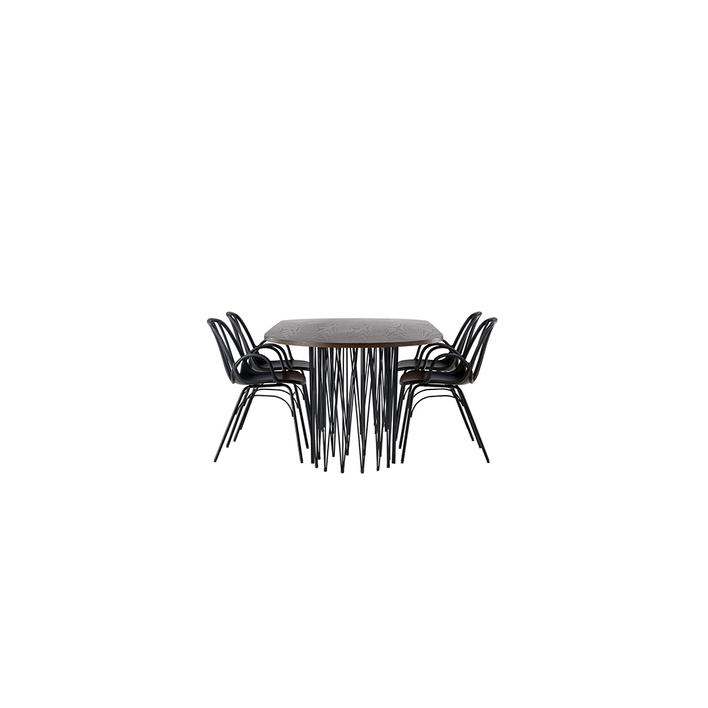 Spisegruppe furniture/fashion Stone med 4 Dyrön Stoler