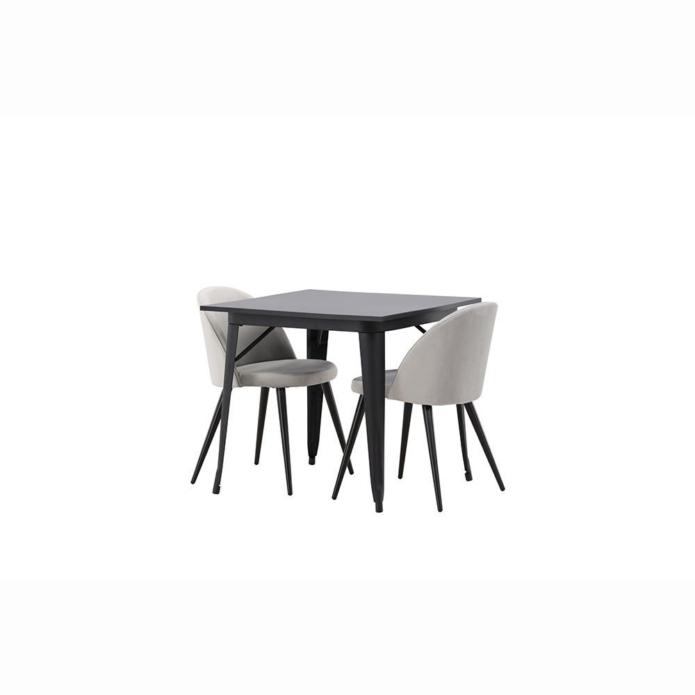 Spisegruppe Venture Home Tempe med 2 Velvet Stoler
