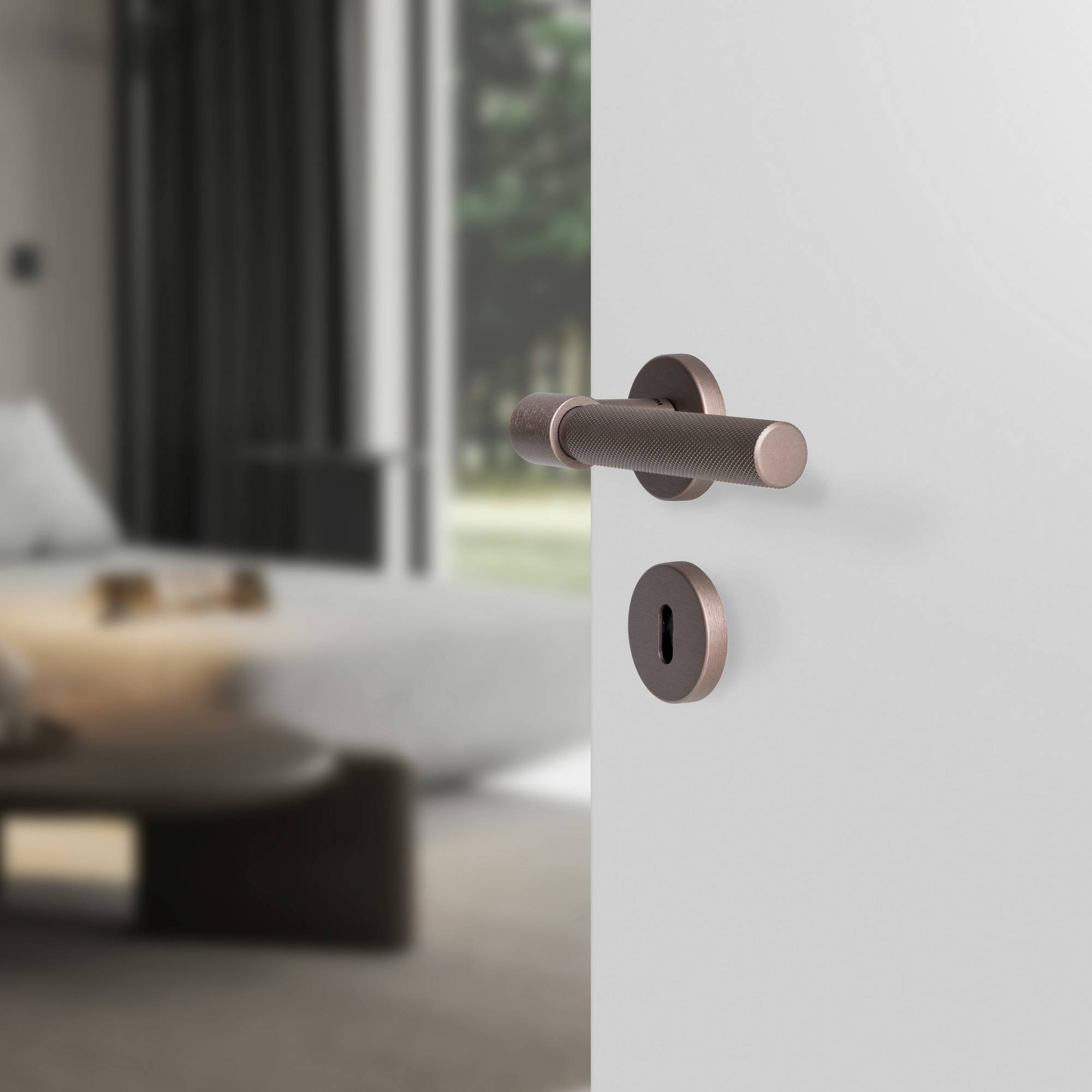 Dørhåndtak Beslag Design Helix Mørk Bronse