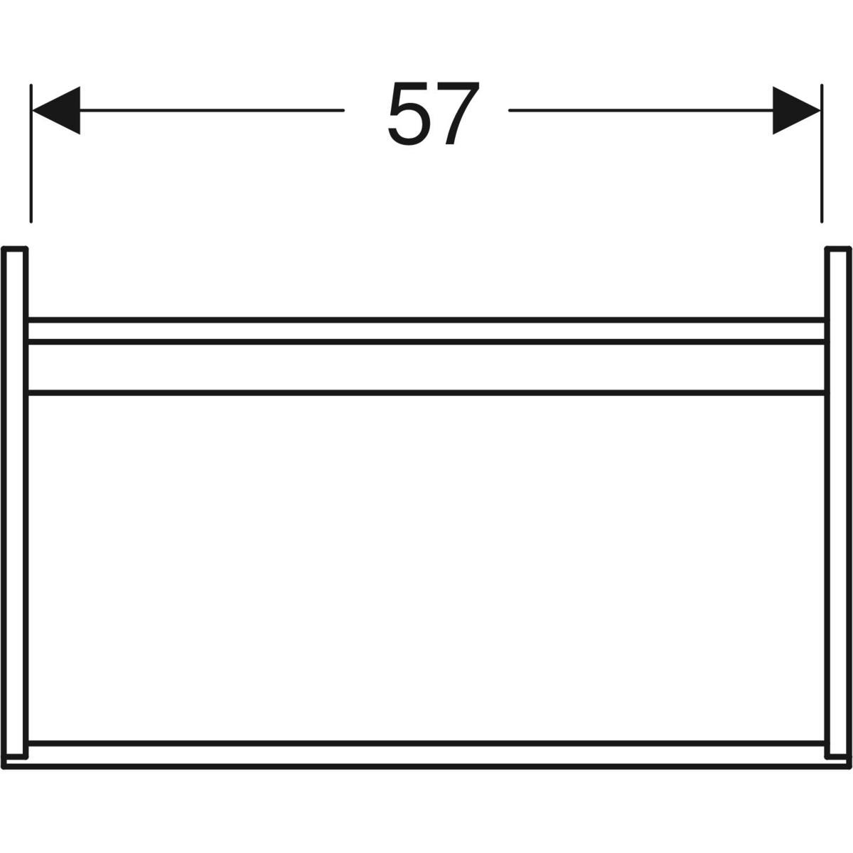 Ifö Elegant underskåp för möbeltvättställ, med två lådor, ko Mörkgrå, 600x600 mm