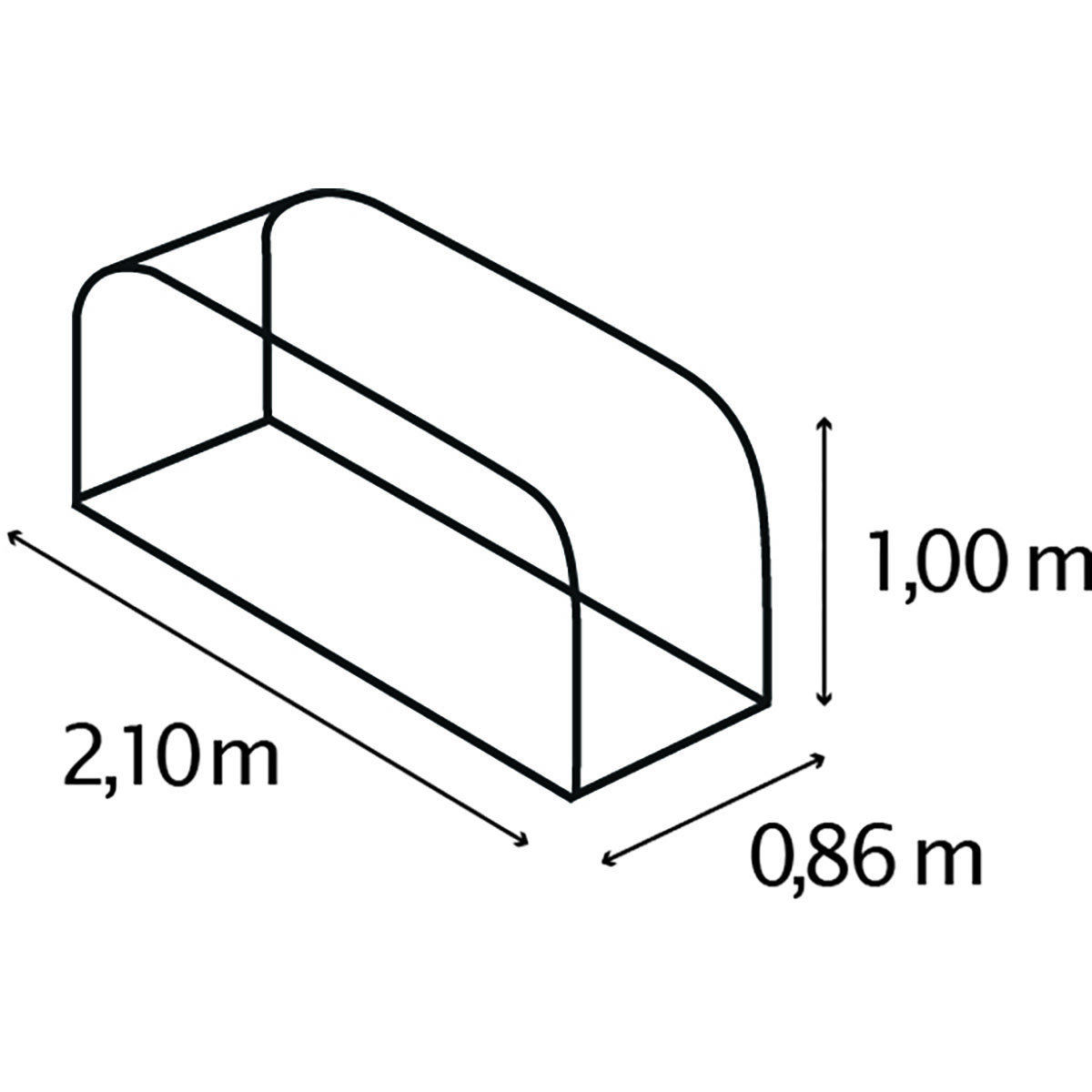 Vedskjul Vitavia FWS 858 Antrasitt