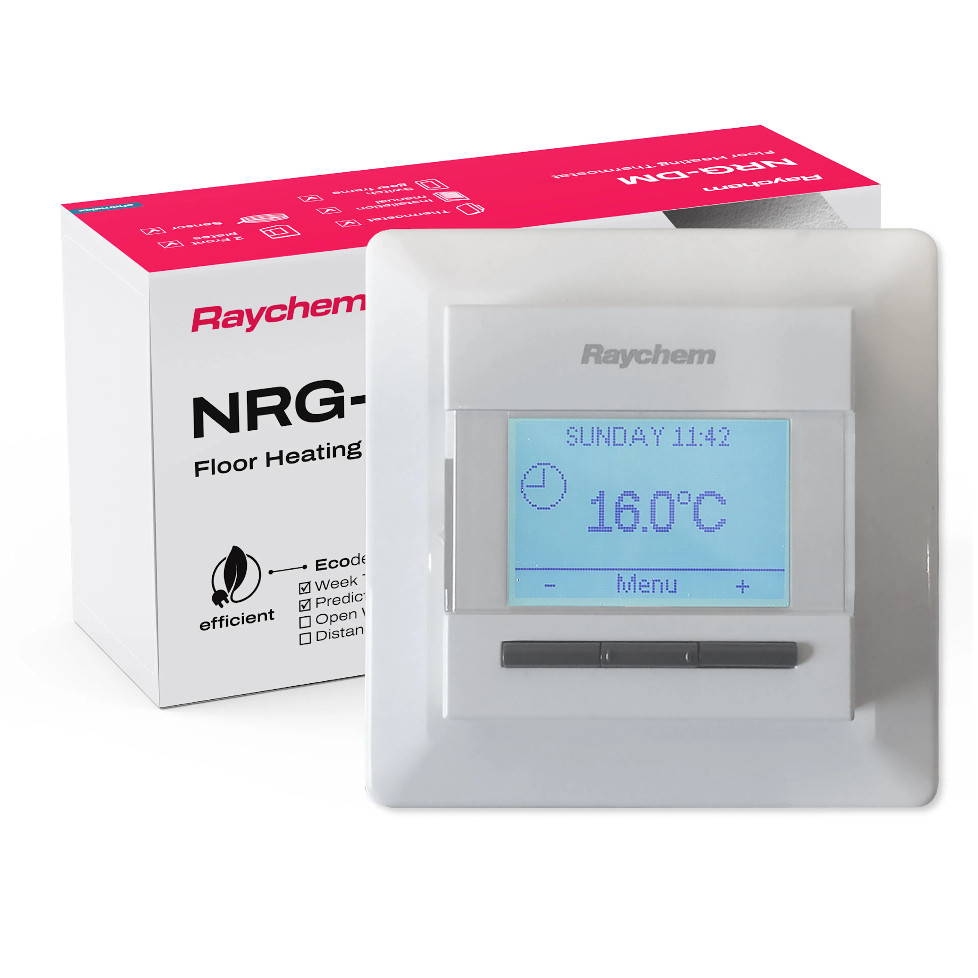 Termostat Rayschem NRG-DM Elektisk Golvvärme Vit 230V