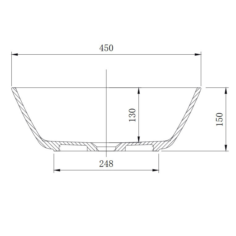 Servant Lavabo Solid Surface ø450 mm