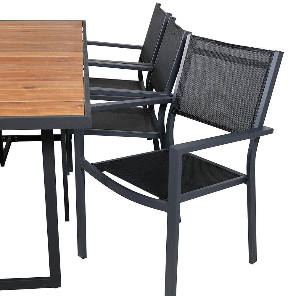 Spisegruppe Venture Home King med 6 Curz Stablebare Spisestoler
